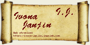 Ivona Janjin vizit kartica